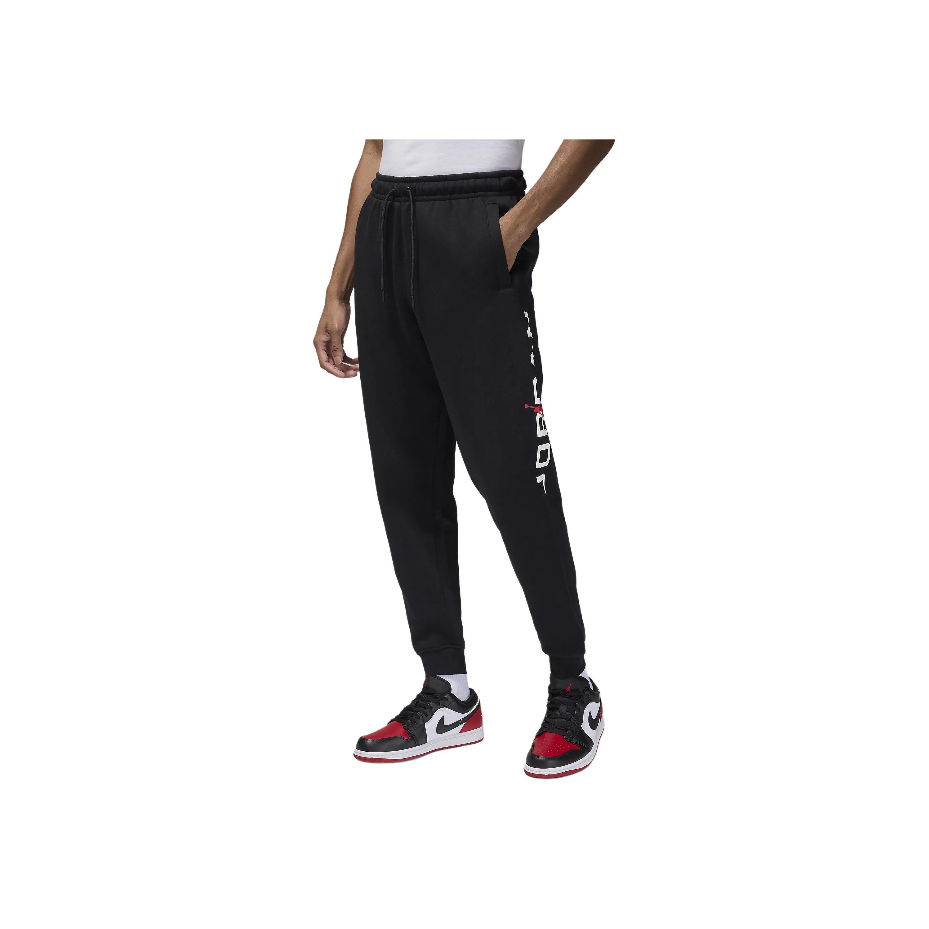Jordan Fleece Jogger Style Lace-Up Versatile Knitted Sports Pants Men bottoms Black HQ4645-010 XXL