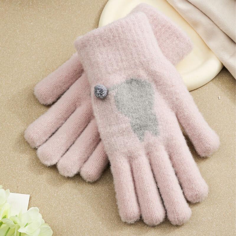 Милые мультяшные вязаные перчатки без пальцев