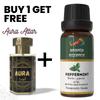 Peppermint 10 Ml Essential Oil for Aromatherapy & Home Fragrance with Free 5 Ml Aura Attar | Essential Oil for Diffuser