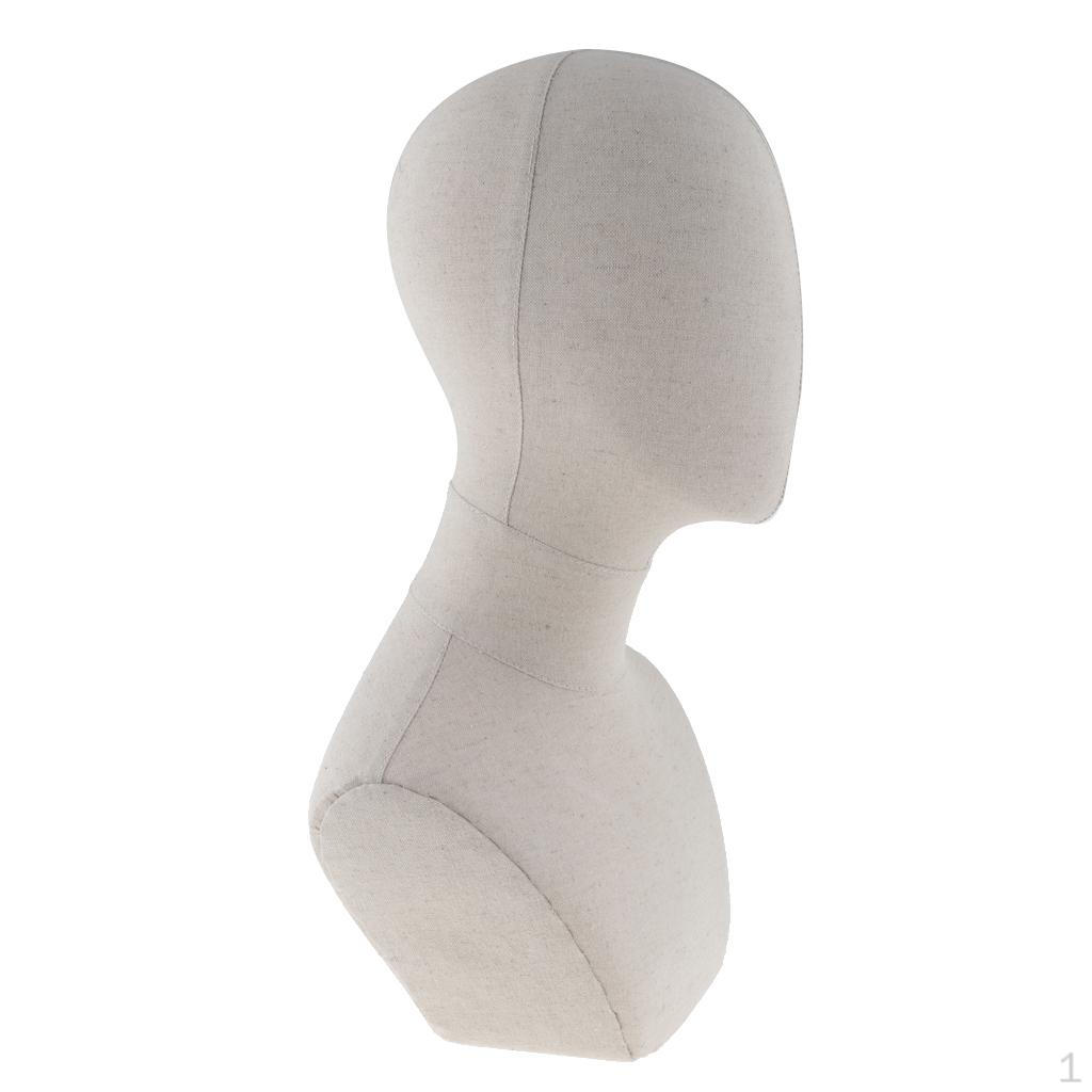 

20 Inch Canvas Block Head For Wigs Making Manikin/ Jewelry Display