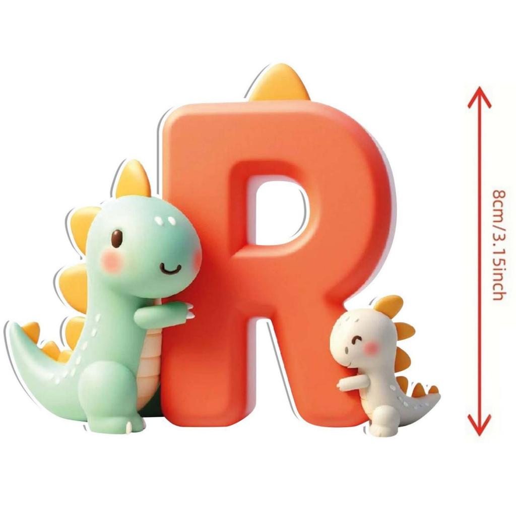 26 Letters Easter Dinosaur Pendant Acrylic Letters Easter Decoration Pendant