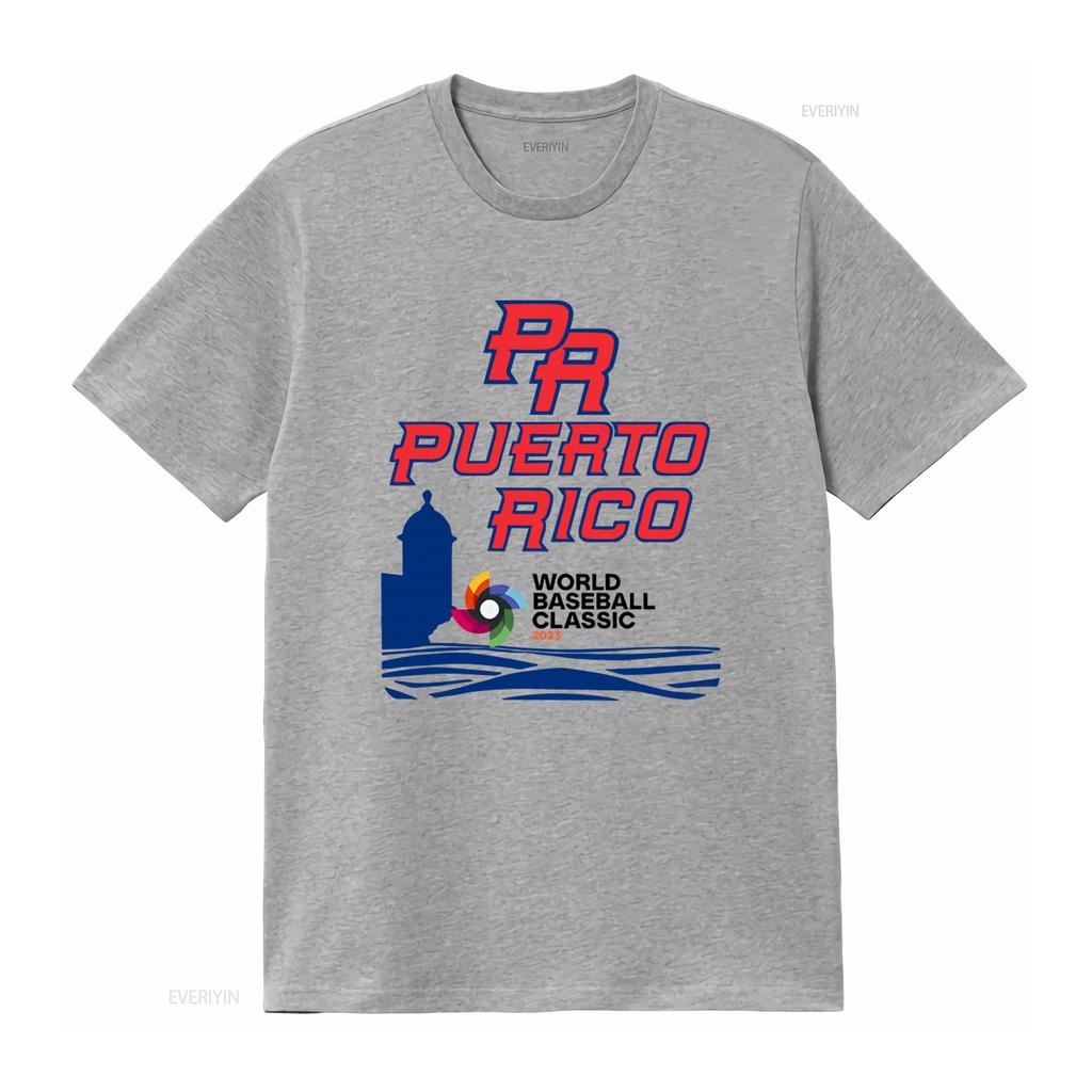 2023 Puerto Rico World Baseball Classic Fan T Shirt Vibrant Design with PR Logo and Colorful Pinwheel vintage Washed streetwear