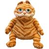 Fat Orange Plush Cat Toy - Soft Stuffed Animal for Kids - Ideal Christmas & Birthday Present - 11.8/17.7 Inches