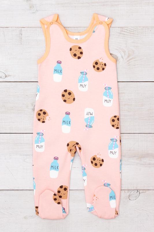 

Затишні штани для дівчаток «Вушка» – М який матеріал з начосом і закритими стопами, Демісезонні, 5035-024-5 HC 56 персиковий