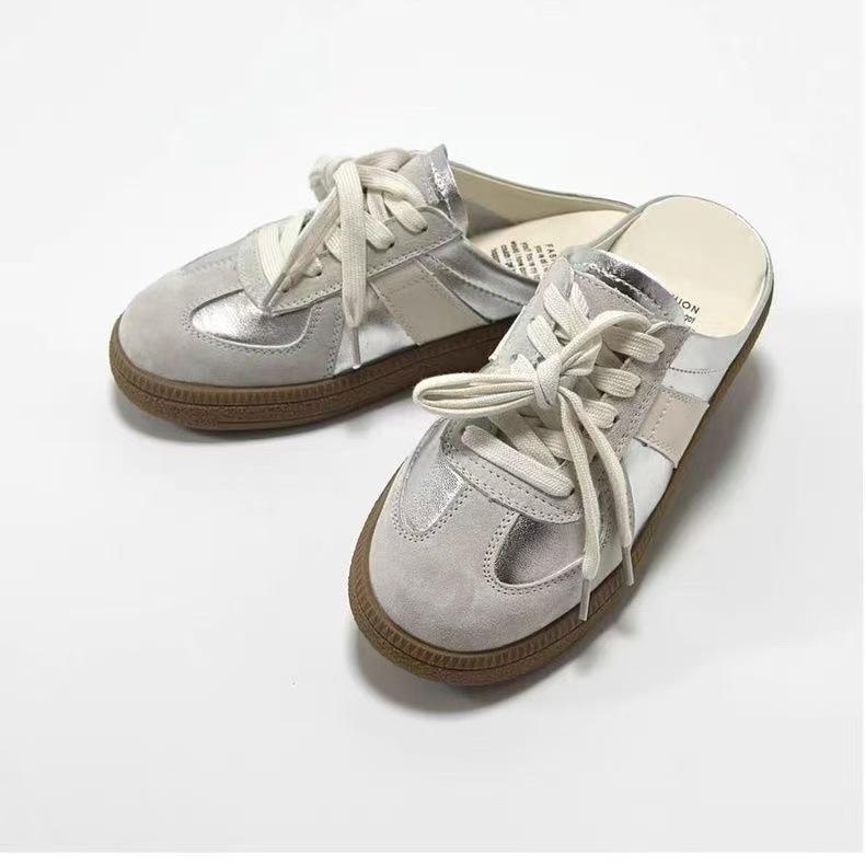 Flat-bottomed Sports and Leisure Summer New Casual Half-slippers Round Head Foot Loafers