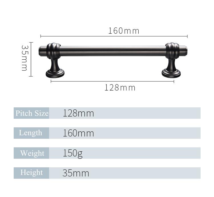 American PVD Zinc Alloy Furniture Handles Dresser Drawer Knobs Kitchen Cabinet Pulls