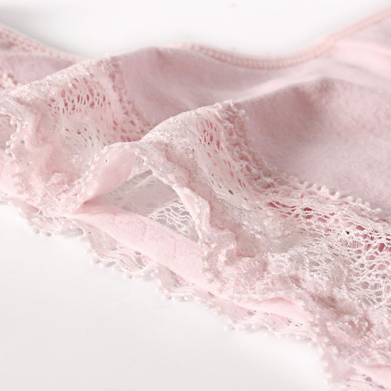 CINOON Tanga de Algodón Sexy para Mujer de Cintura Baja con Ribete de Encaje, Tipo G, Braguitas Suaves, Transpirables y de Ajuste Ceñido