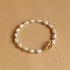Hengsheng 5-6mm Rice Shape Freshwater Pearl Bracelet for Women OT Buckle 16cm 18cm 20cm Bracelet Jewelry Gift 2025 New Arrivals