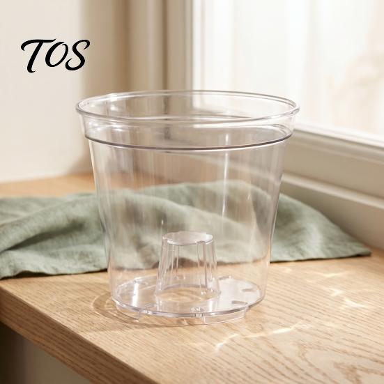 High Transparency Pet Material Planter Clear Orchid Pot with Drainage Holes, Plastic Phalaenopsis Planter, Root Large Size Nursery Pots for