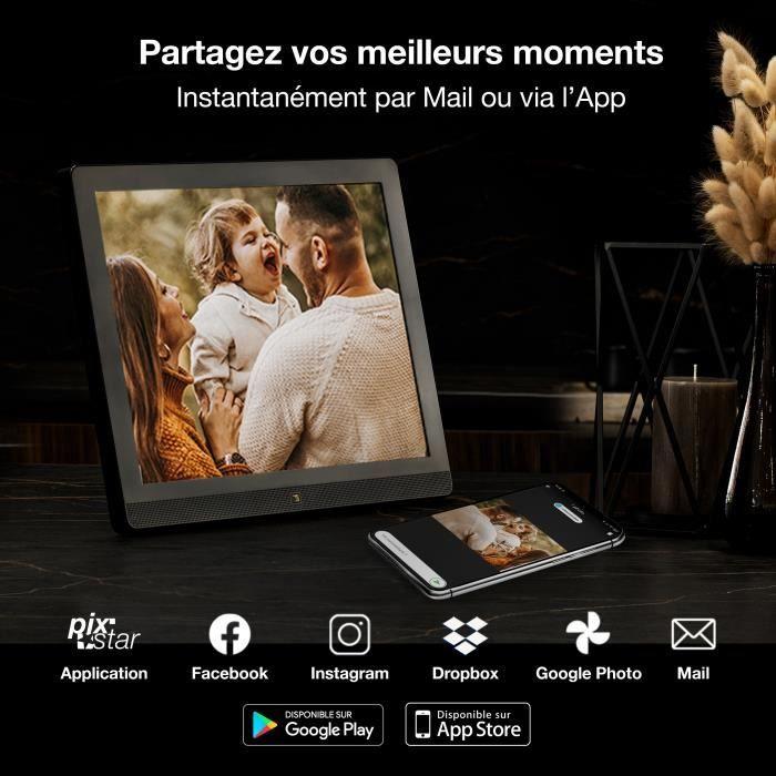 Cadre photo numérique 10 pouces - pix-star - wifi - envoi par email - détecteur de mouvements - usb/sd