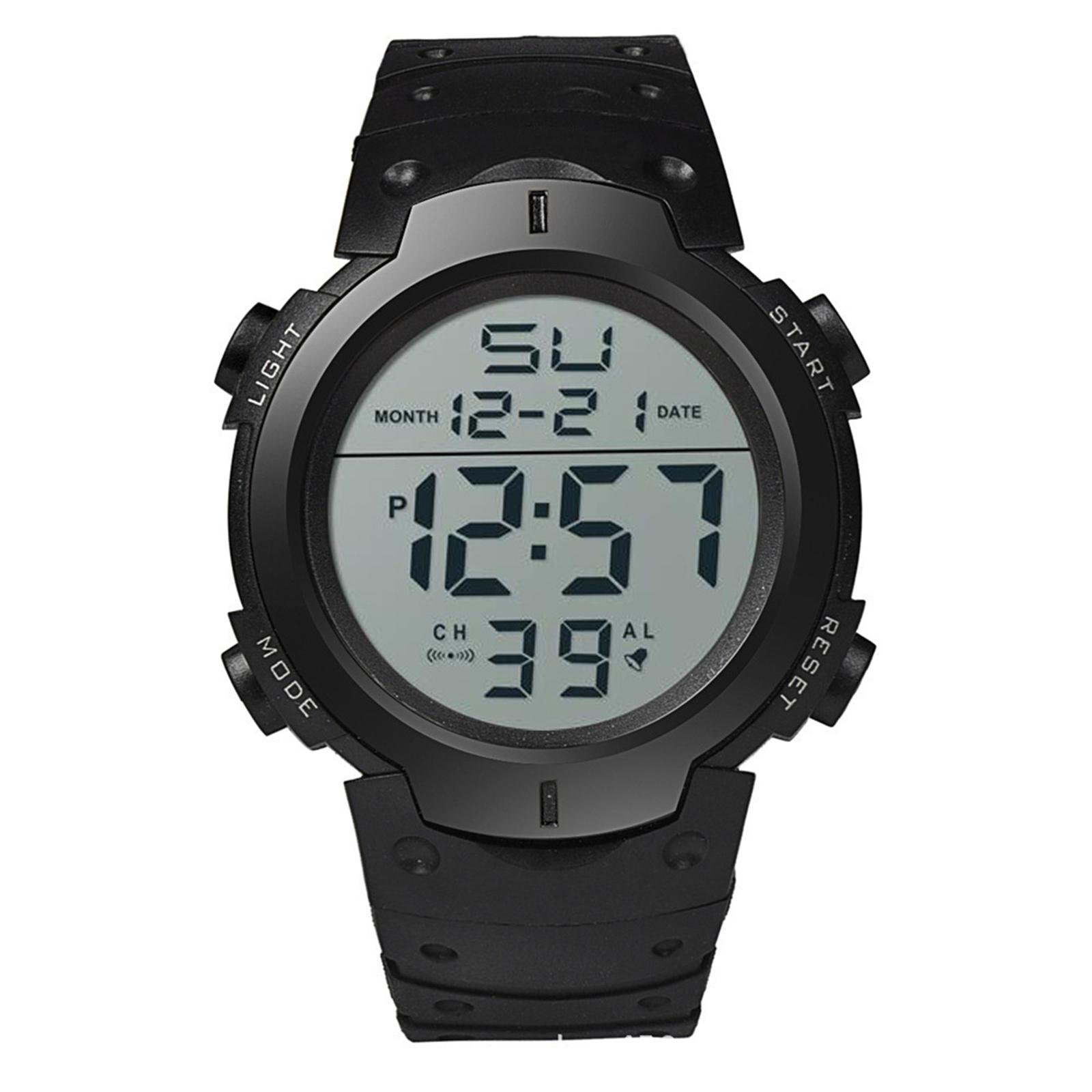 

Men s Digital Watch Sports Electronic Watch With Luminous Display, Running Timer, Alarm Clock, Resistant Fitness Watch For Outdoor Activities One Size