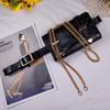 Punk style belt fanny pack women's detachable crossbody chain pouch decorative belt mobile phone bag