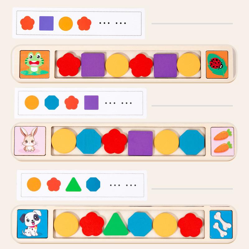 Holz Montessori Formensortierpuzzle für Kleinkinder Kognitive Entwicklung Lernspielzeug