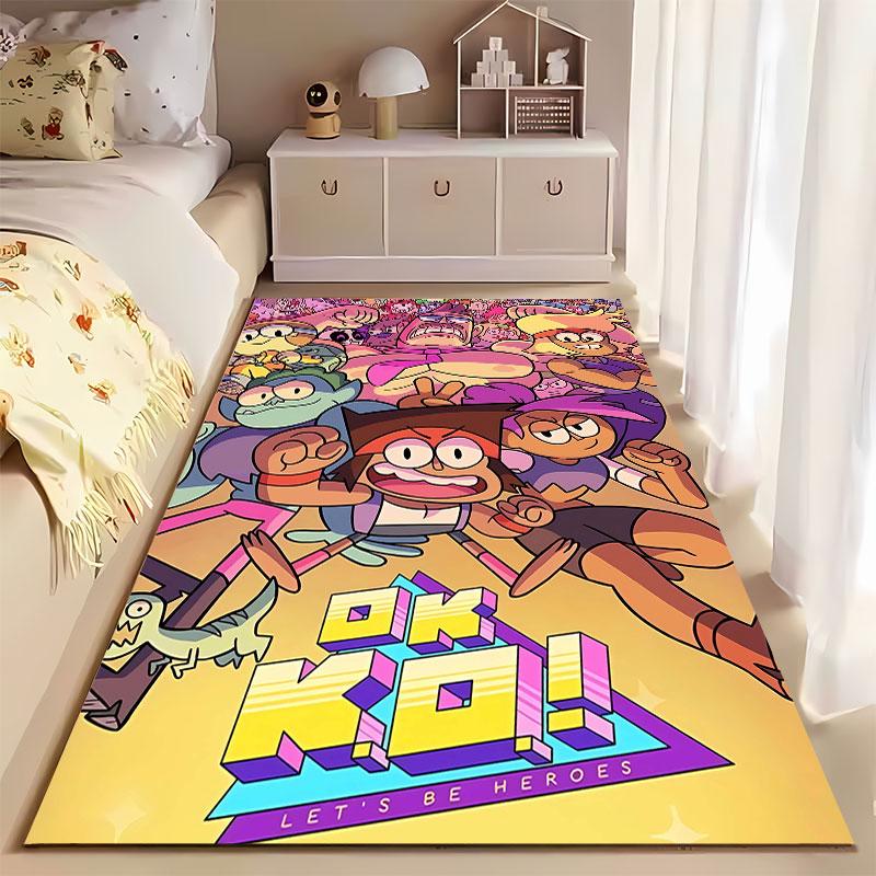 OK K.O.! Let's Be Heroes Carpet Suitable As a Non-slip Mat for the Living Room or Bedroom Sofa