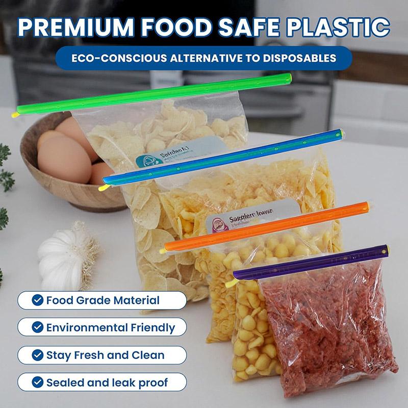 5/10pcs Food Sealing Clips Snack Bag Sealer Reusable Closure Sticks Kitchen Fresh Keeping Clamp Rod Food Saver Storege Organizer 2