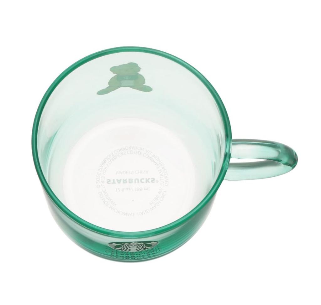 Starbucks Gela Pique Mint Green Glass Mug, 355ml