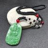 Retro Guanyin Buddha Guan Gong Imitace Jadeitového Přívěsku Řetízek Doplňky Náhrdelník Etnický Styl Přívěsek