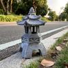Resin Statue Light Exquisite Solar Stone Tower Light Solar LED Pagoda Lantern  Courtyard