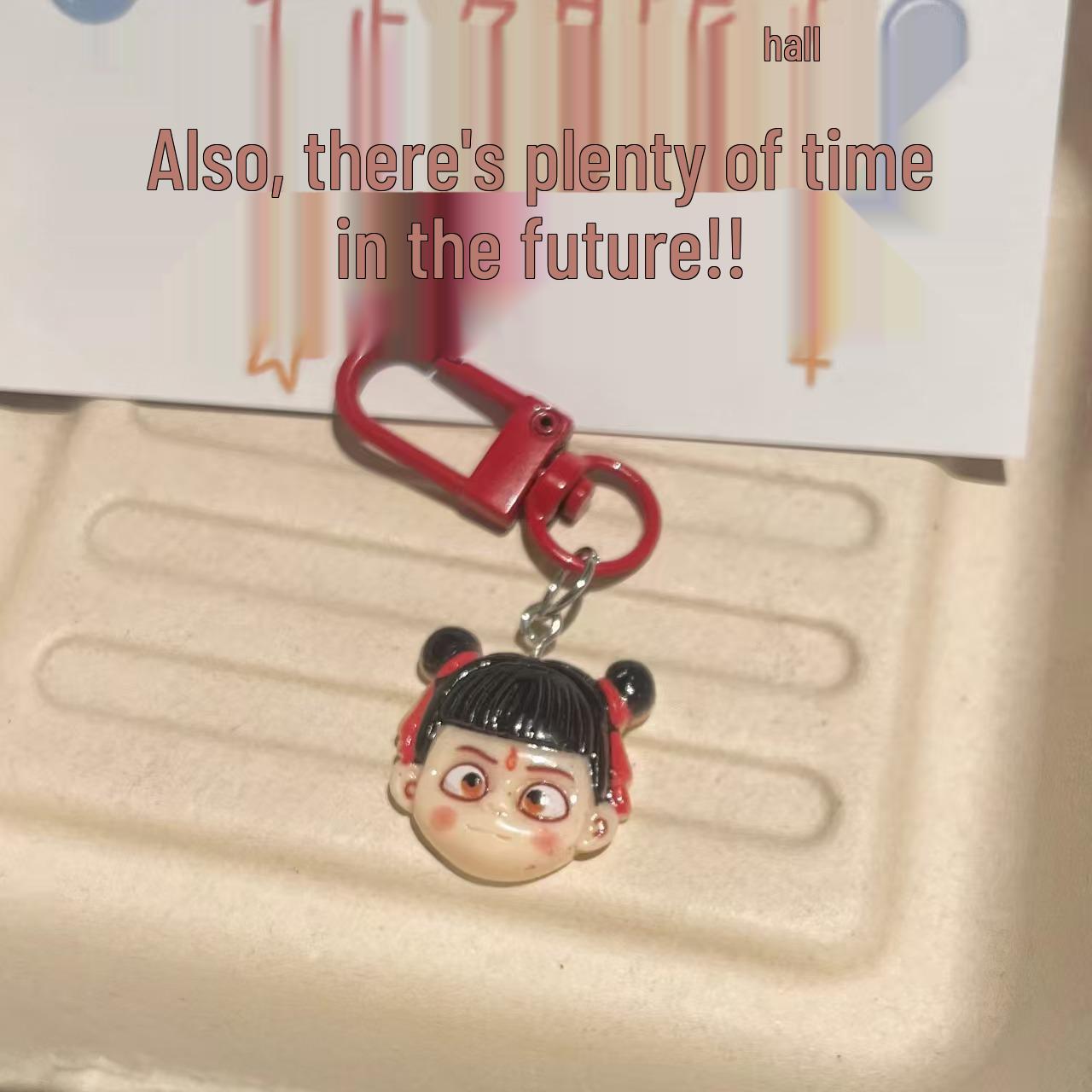 Nezha 2 Keychain Pendant: Cute Cartoon Backpack Decoration & Small Gift