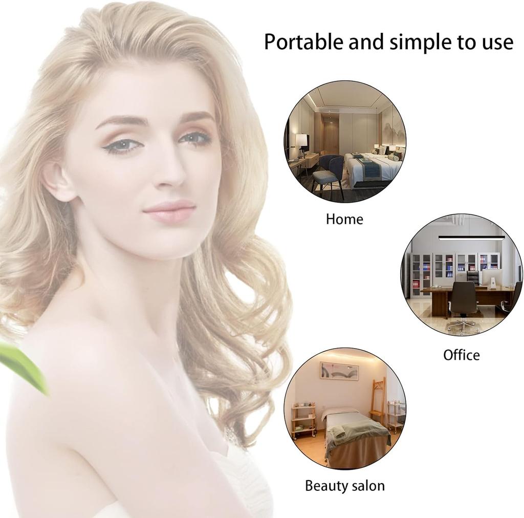 Orange Mushroom Electrode for High Frequency Machine - Facial Glass Tube for Cheeks, Jawline & Forehead, Portable Skin Care Tool