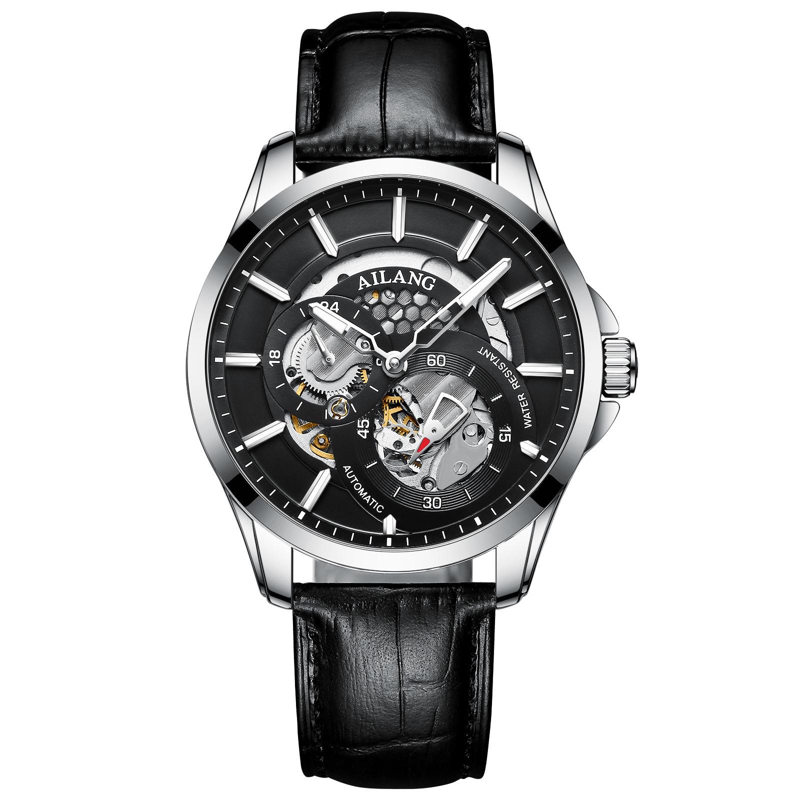 

AILANG Полые механические часы Мужские часы Новые полностью автоматические трендовые мужские часы