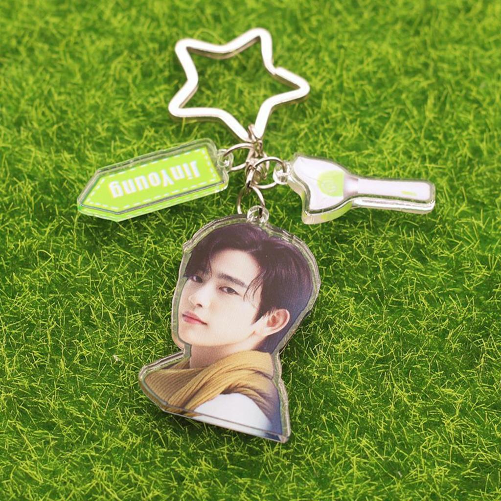 Acrylic Keychain Portable Versatile Adorable Keyring for Women Birthday Gift Style A