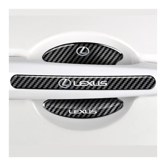 Защита ручки двери Совместимо с Lexus Комплект из 8 шт. Защита ручки двери из углеродного волокна Предотвращение царапин Скрытие царапин Защитная наклейка