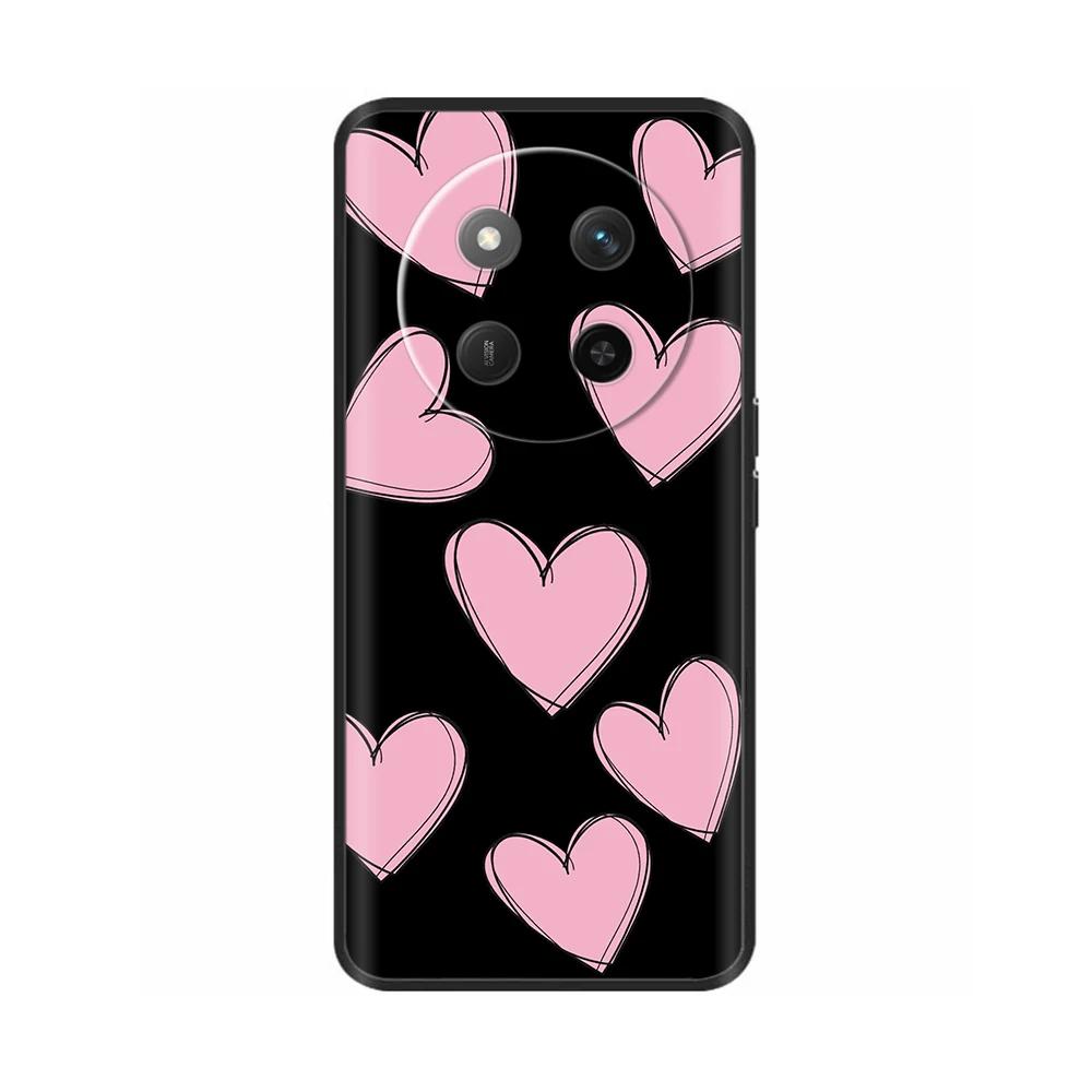 For Honor X60 5G Case Black Silicone Soft Luxury Phone Back Cover for Huawei Honor X60 Pro Painted Shockproof Shell Cases Para