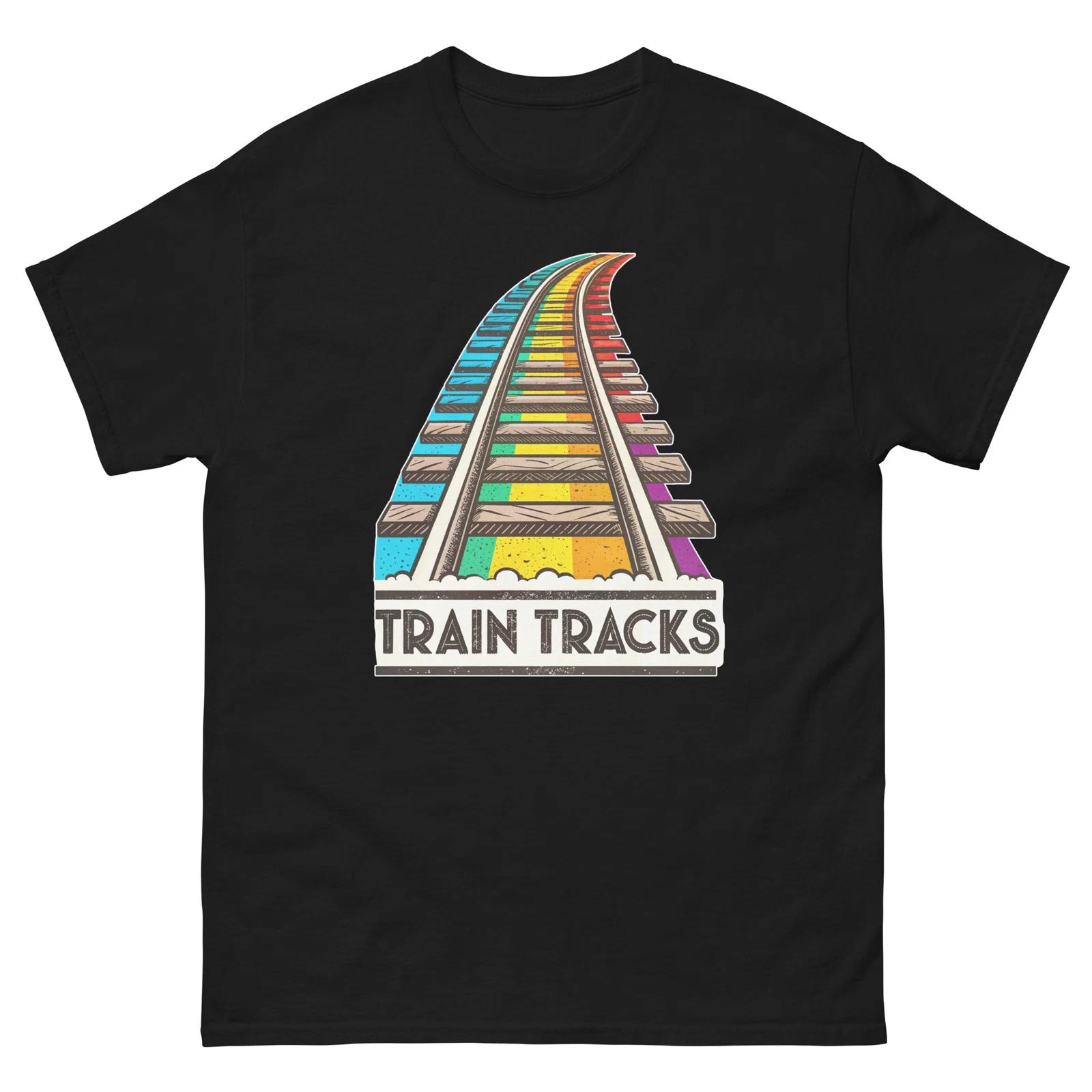 Train Tracks Object Place Item Urban T-Shirt 4XL