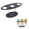 3-hole Ice Cream Cone Holder Acrylic Transparent Waffle Holder Sushi Cone Holder