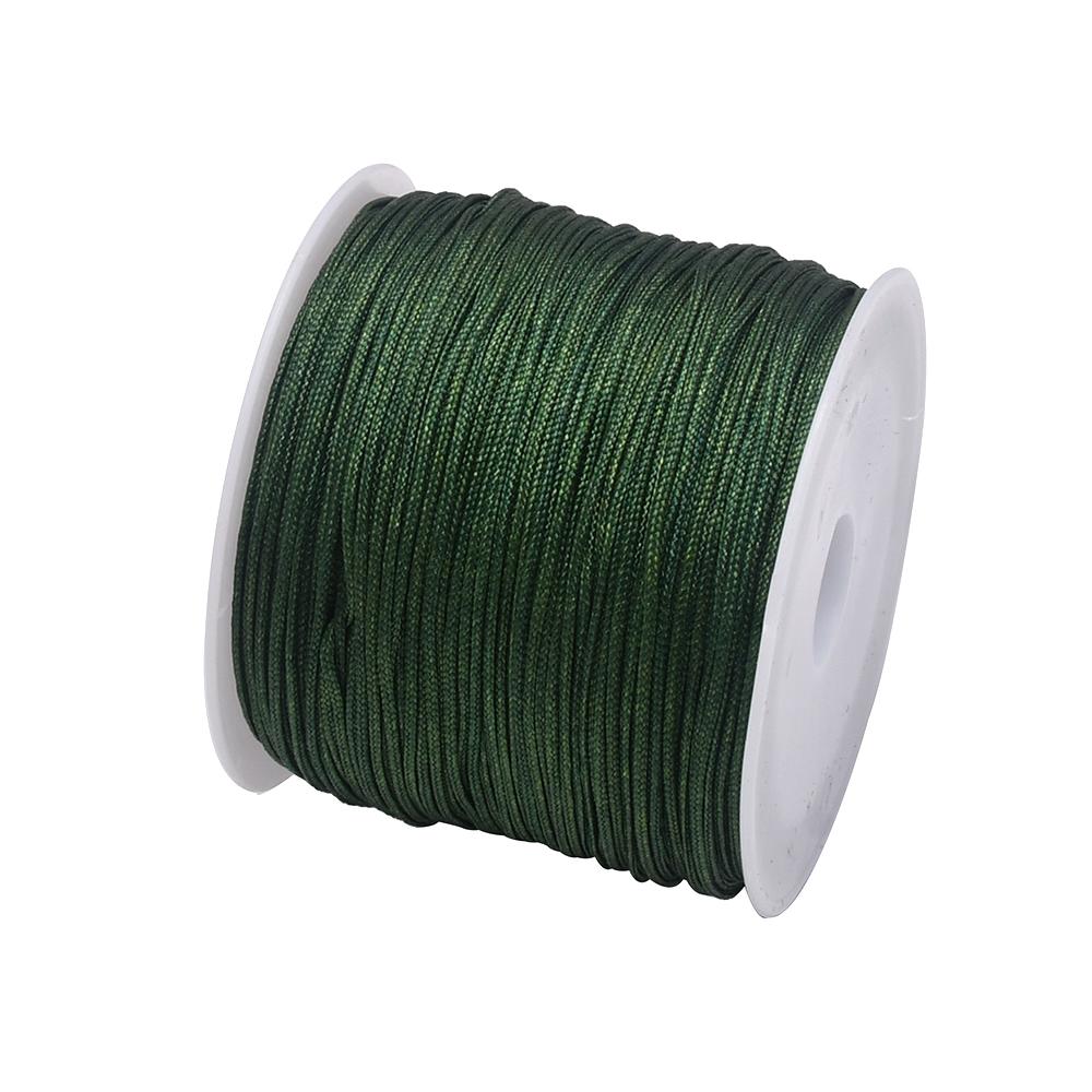 50Yds 0.8mm Crafts Nylon Cord For Jewelry Making Beading Braided Nylon Satin String for Bracelets Rattail Trim Chinese Knot