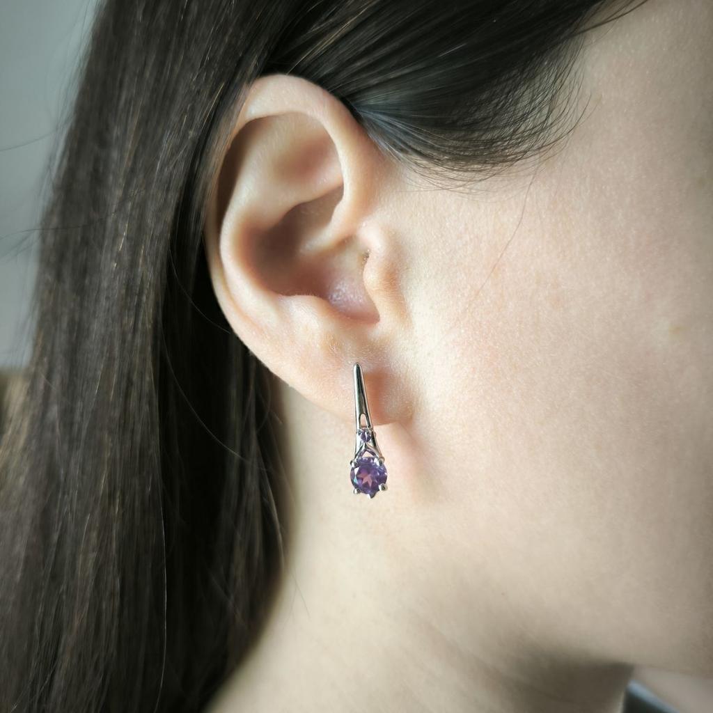 Silberohrringe mit Alexandrit 2,478 ct (2180128)