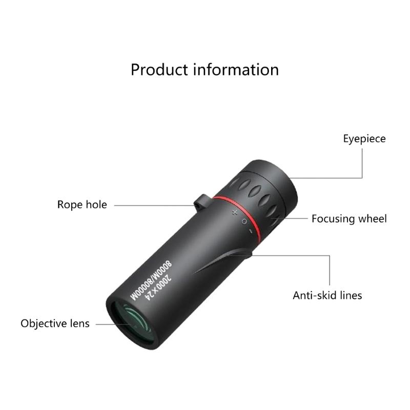 High Powered Monocular for Smartphone Adapter, Hunting Watching Camping Hiking