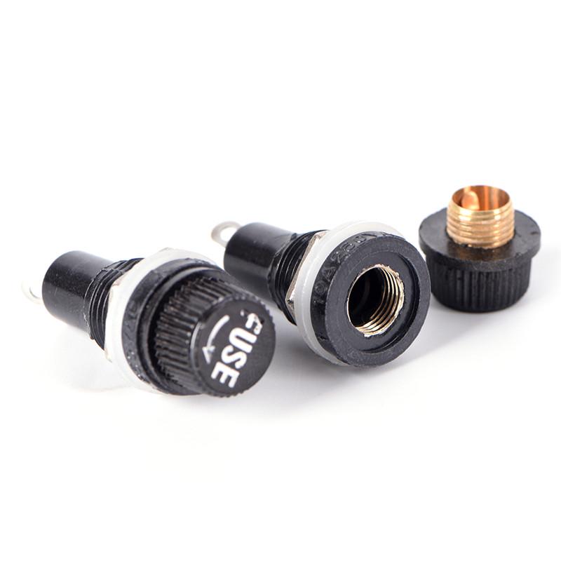 5ks Zásuvka držáku pojistek pro montáž na panel pro 5*20 skleněných pojistek 250V 10A