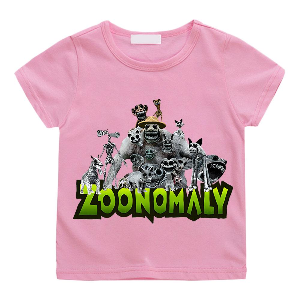 Hra Zoonomaly Tričko pro malé holčičky Letní dětské tričko Bavlna Krátký rukáv Ležérní dětské oblečení Anime trička Pro malé chlapce
