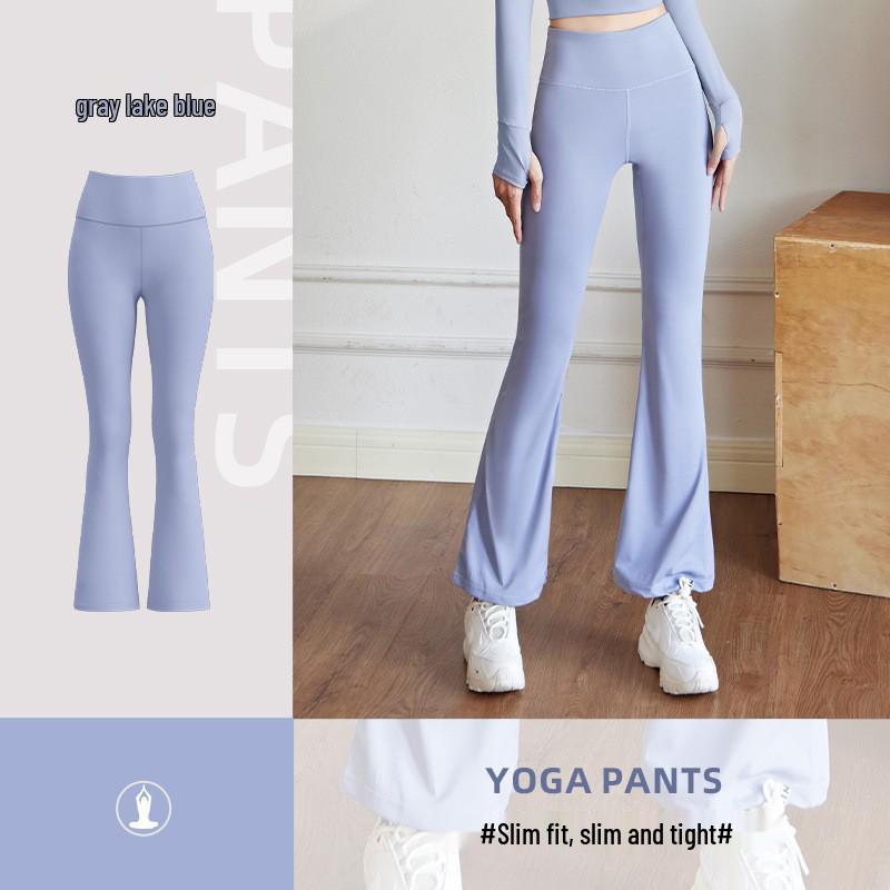 High Elastic Quick Dry Slimming Yoga Set: Long Sleeve T-shirt & Flared Pants for Spring and Autumn Workouts