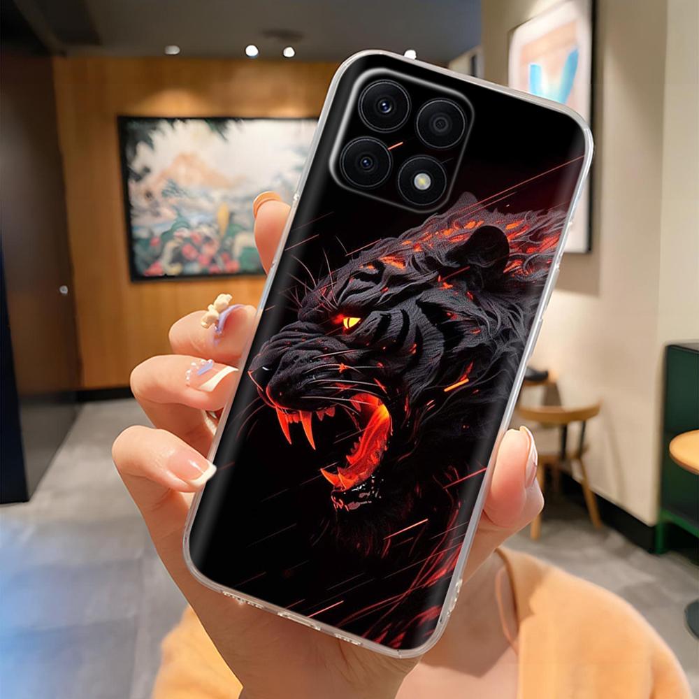 For Honor X8b X8a 4G LLY-LX1 LLY-LX2 CRT-LX1 Cute Cartoon Painted Phone Cover TPU Soft Clear Silicone Case On Honor X8a 4G Mask