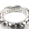 Great CHROME HEARTS Ring Cross Band Ring Silver 925 Mens Used