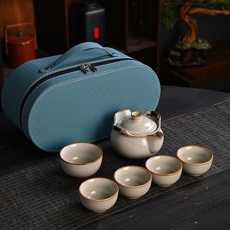 Five Famous Kilns Portable Travel Tea Set, Business Bank Company Event Gifts Can Be Used As Gift Boxes