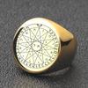 Mens Titanium Steel Ring Gothic Star Fashion Jewelry for Men Trendy Punk Accessories