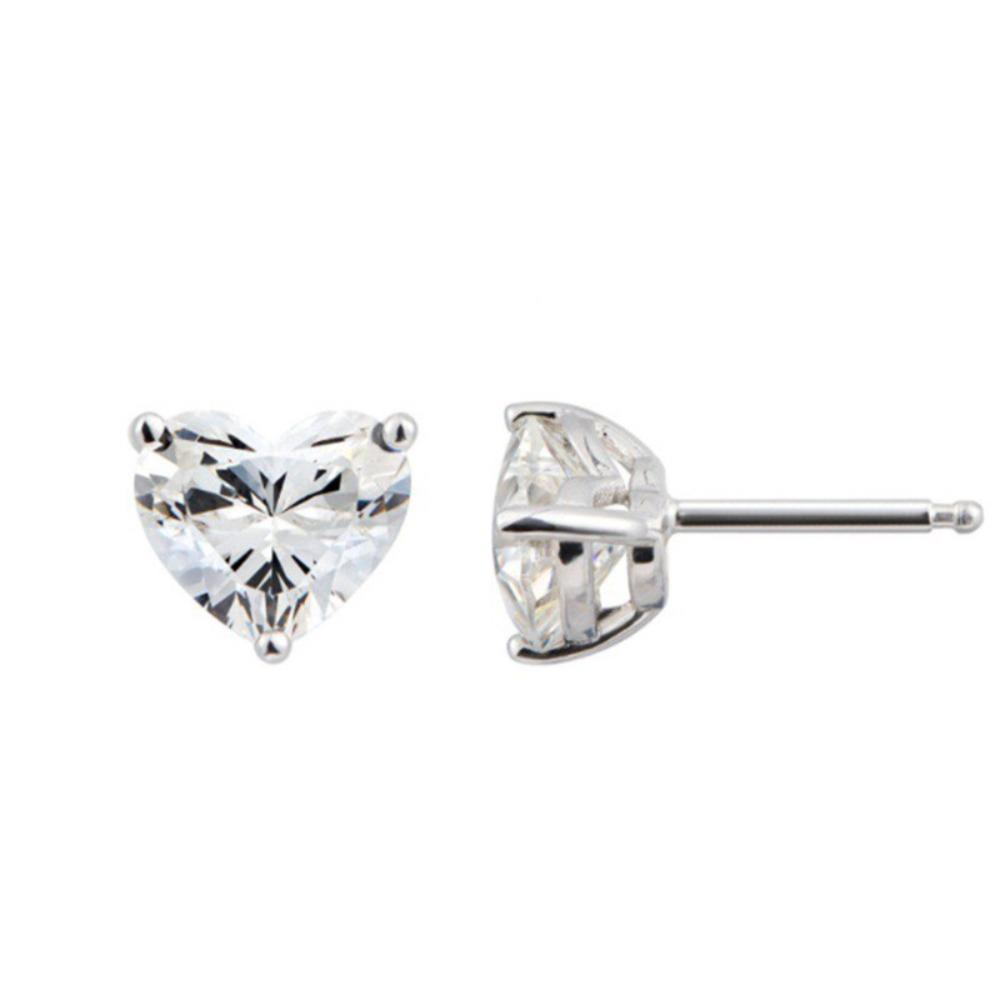 Fashion Exquisite Shining Mini Heart-shaped Zircon Stud Earrings for Women Stainless Steel Piercing Jewelry Accessories Gifts