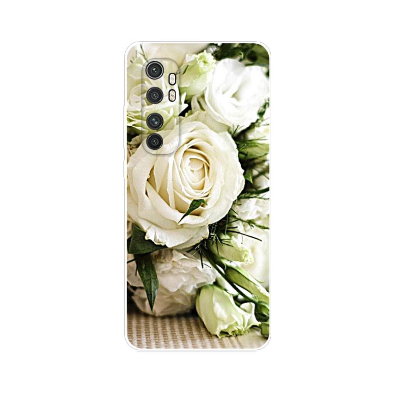 Case For Xiaomi Mi Note 10 Lite Cover Silicone Soft TPU Flower Fundas For Xiaomi Mi Note 10Lite Note10 Lite Capa Shockproof Para