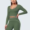 New contrasting color tight high elastic breathable yoga suit six-piece sports running fitness yoga suit women