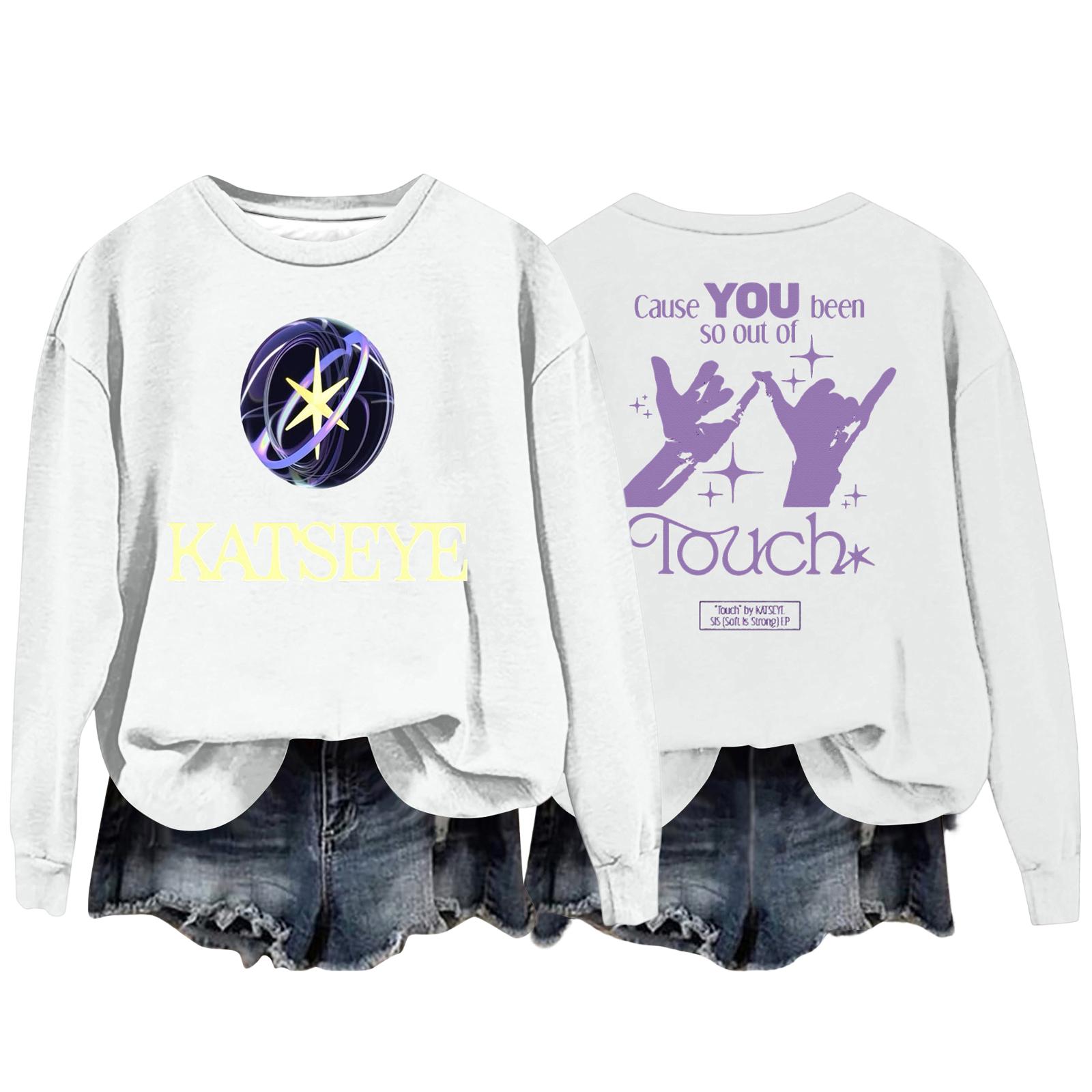 

Женская модная повседневная толстовка с длинным рукавом, свободного кроя, с принтом XXL белый