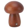 Small Wood Mushroom Lamp USB Charging Cordless Bedside Touch Lamp Portable Dimmable Table Lamp for