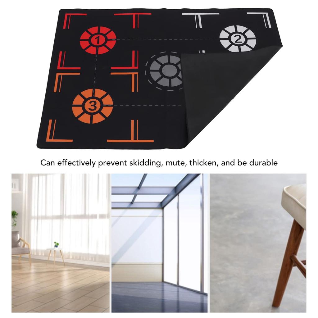 Basketball Practice Footwork 2mm Easy To Basketball Footstep Training Rubber For Children Under 150cm Mat, Mat, Stain-Resistant, Thick, Practical,