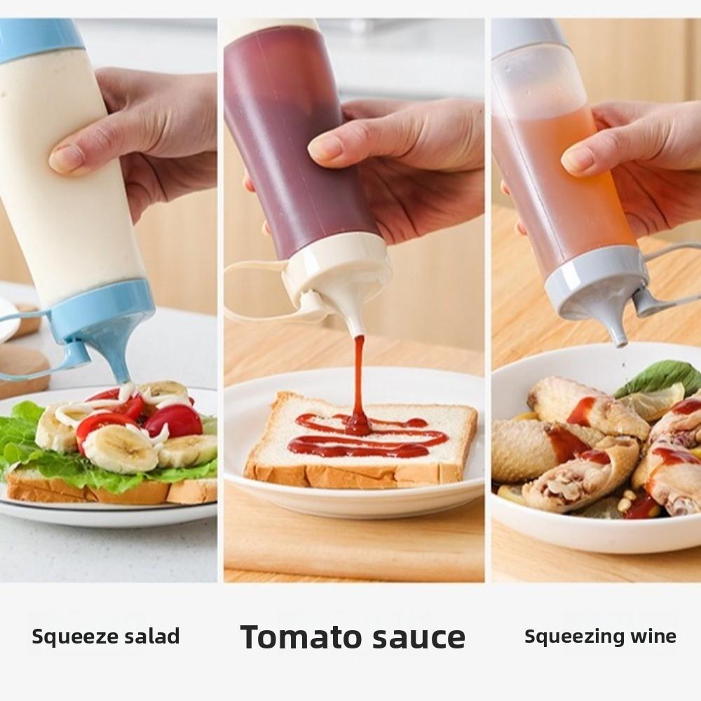 350ml Squeeze Sauce Bottle Large Capacity Tomato Catchup Dispenser  Picnic Cooker
