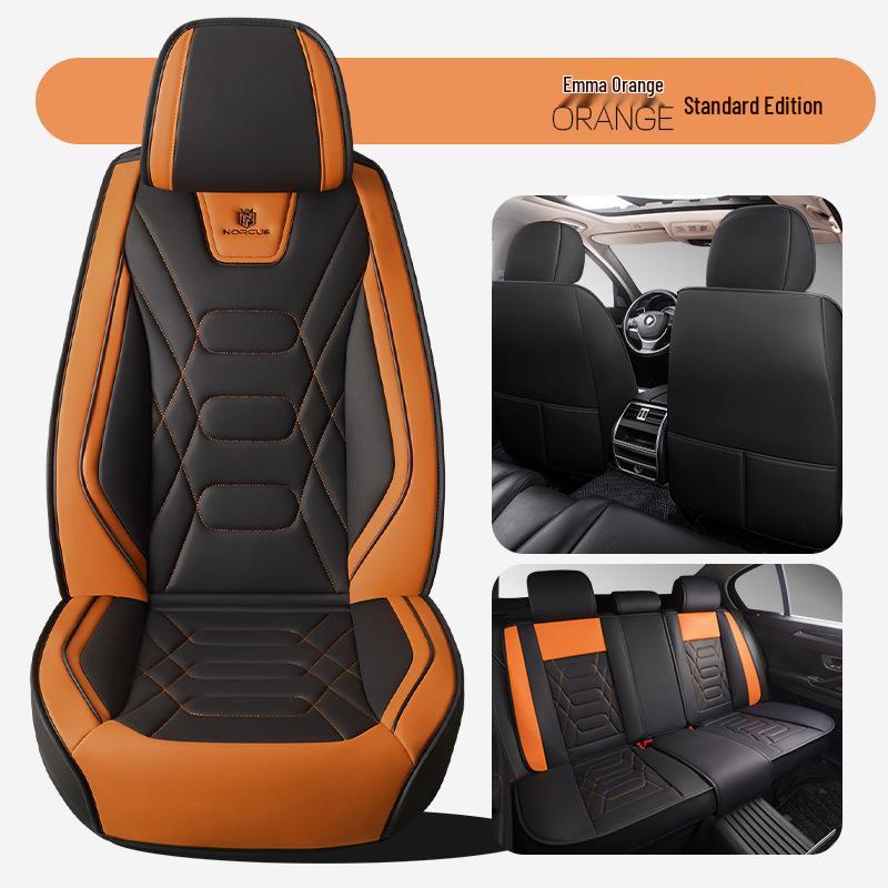 All-Season Leather Car Seat Cushion & Cover for Bodybuilding Enthusiasts