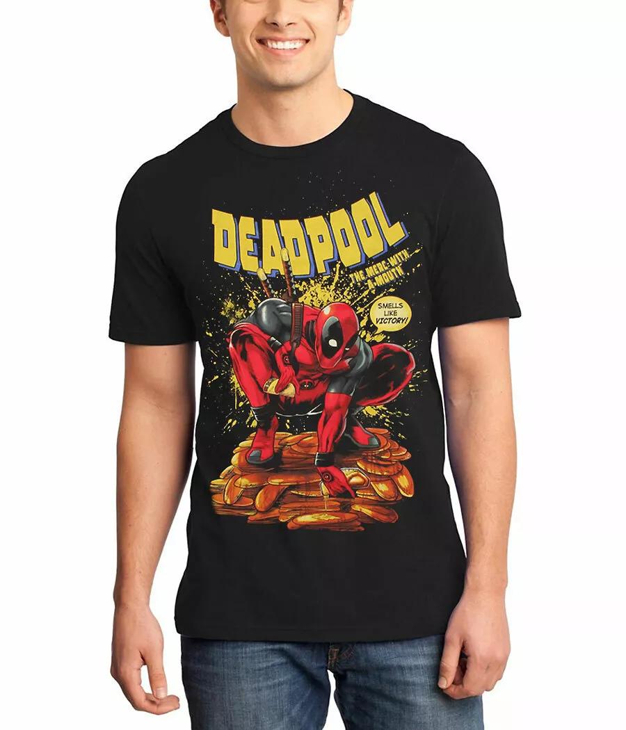 

Дэдпул Мерзкий Болтун Хлопковая Футболка 100% Мужские Футболки Топ S