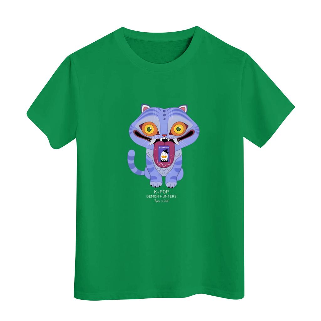 Men's Round Neck Printed Short-sleeved T-shirt Top